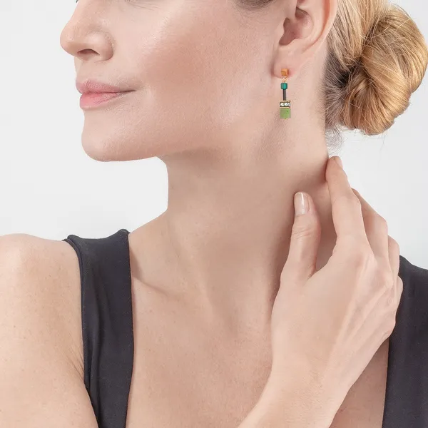 GeoCUBE® Iconic Precious earrings green Image 2 Frontenac Jewellers Kingston, ON