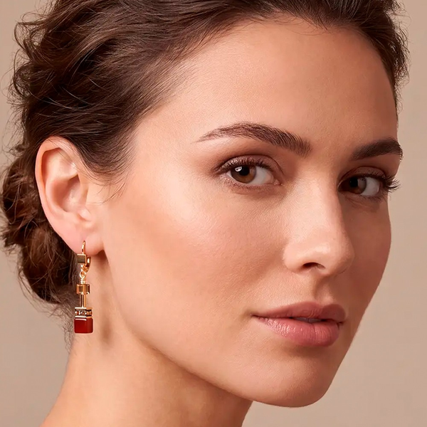 GeoCUBE® Iconic Precious Earrings Amber Glow Image 2 Frontenac Jewellers Kingston, ON