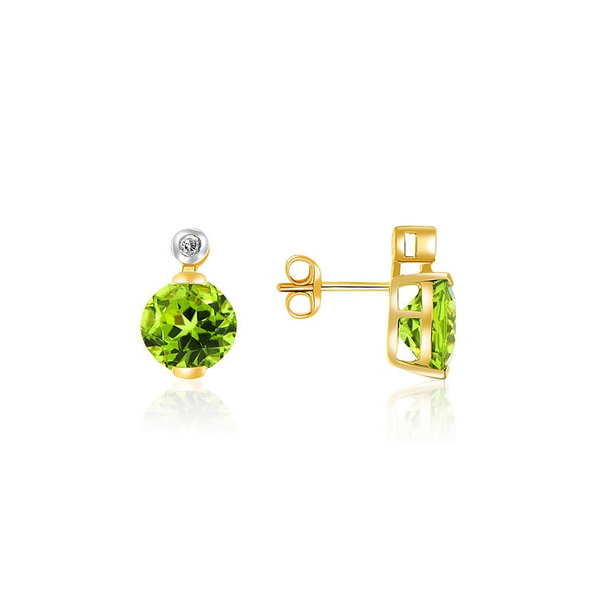 Peridot and Diamond Stud Earrings Frontenac Jewellers Kingston, ON