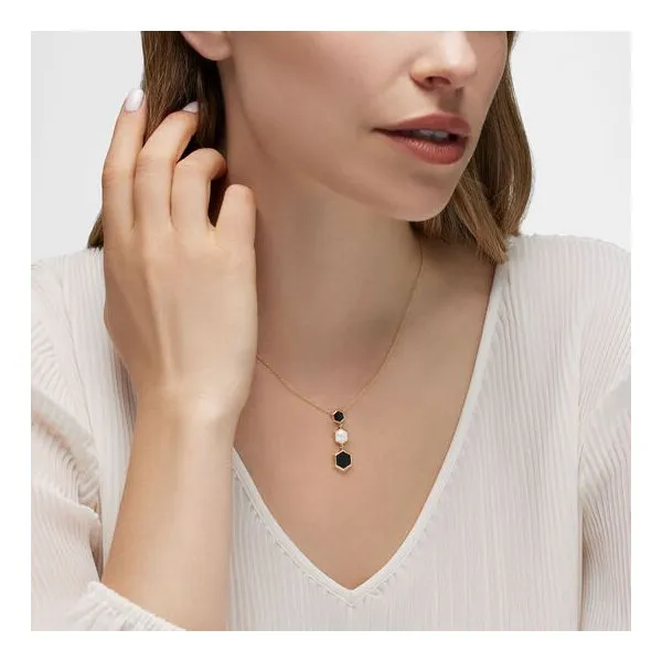 Mother-of-Pearl and Onyx Pendant Image 2 Frontenac Jewellers Kingston, ON