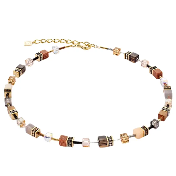 Coeur de Lion GeoCUBE Iconic Precious Necklace Brown Frontenac Jewellers Kingston, ON