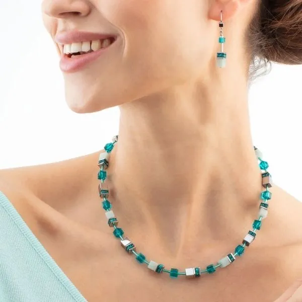 GeoCUBE® Iconic Precious necklace silver-green Image 2 Frontenac Jewellers Kingston, ON