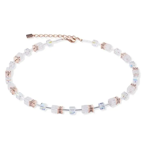 GeoCUBE® Iconic Nature necklace rosegold white Frontenac Jewellers Kingston, ON