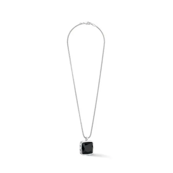 Necklace Amulet Spikes Square Onyx silver-black Frontenac Jewellers Kingston, ON