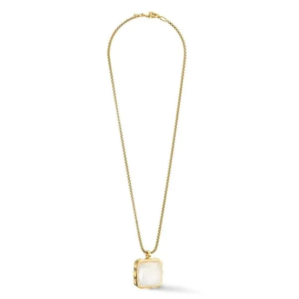 Necklace Amulet Spikes Square Jade gold-white Frontenac Jewellers Kingston, ON