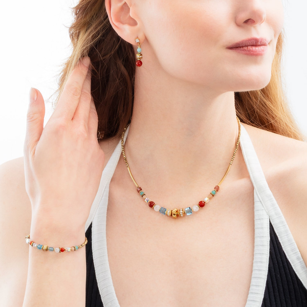 Shape Mix Nexus gold-multicolour Necklace Image 2 Frontenac Jewellers Kingston, ON