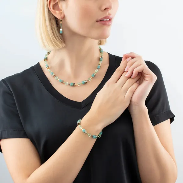 GeoCUBE® Iconic Mono Gold bracelet green Image 2 Frontenac Jewellers Kingston, ON