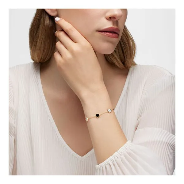 Birks Bee Chic® Mother-of-Pearl and Onyx Bracelet Image 2 Frontenac Jewellers Kingston, ON