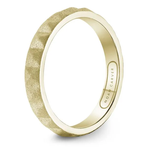 4mm yellow gold geometric wedding band Image 2 Frontenac Jewellers Kingston, ON