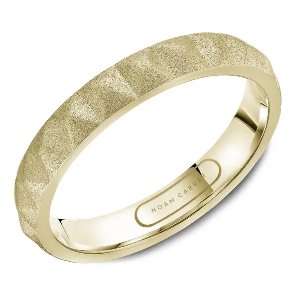 4mm yellow gold geometric wedding band Frontenac Jewellers Kingston, ON