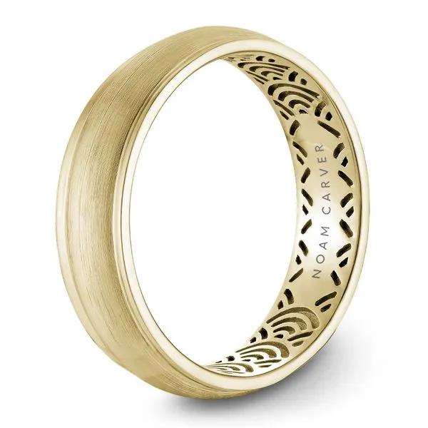 patterned interior  yellow gold wedding band Image 2 Frontenac Jewellers Kingston, ON