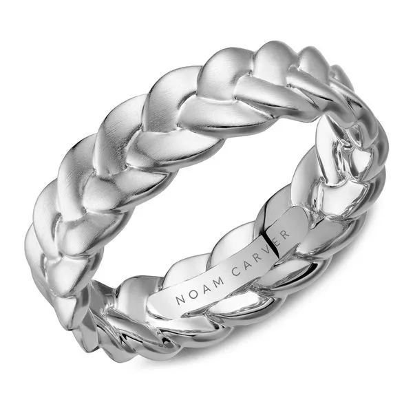 Frosted Top white gold Wedding Band Image 3 Frontenac Jewellers Kingston, ON