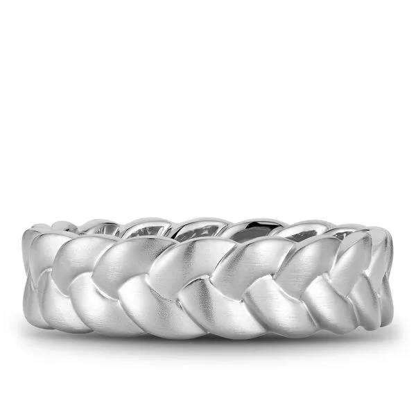 Frosted Top white gold Wedding Band Image 3 Frontenac Jewellers Kingston, ON