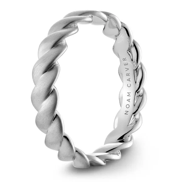 Frosted Top white gold Wedding Band Image 2 Frontenac Jewellers Kingston, ON