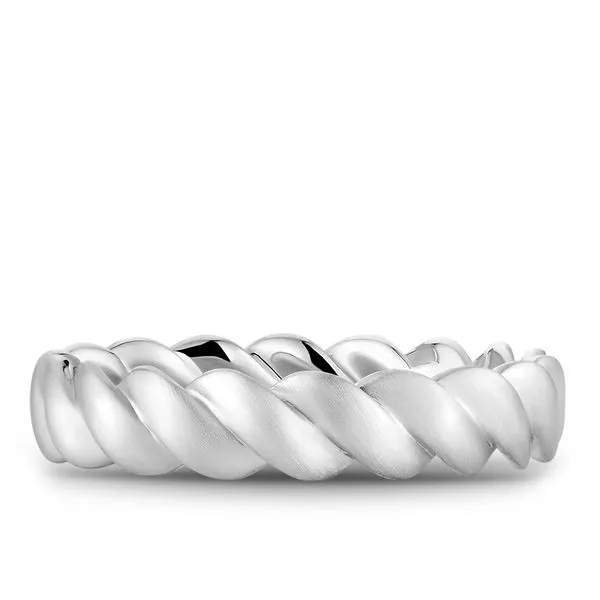 Frosted Top white gold Wedding Band Image 3 Frontenac Jewellers Kingston, ON