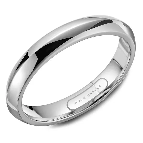 High Polish white gold wedding abnd Frontenac Jewellers Kingston, ON