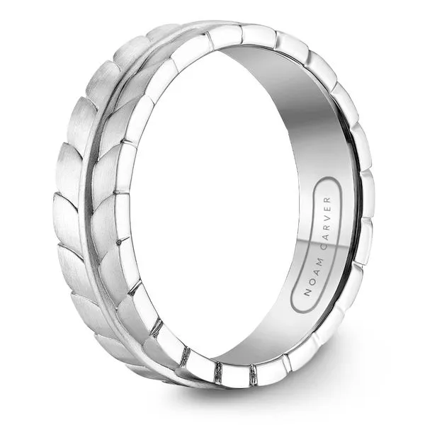 Frosted Top white gold wedding band Image 2 Frontenac Jewellers Kingston, ON
