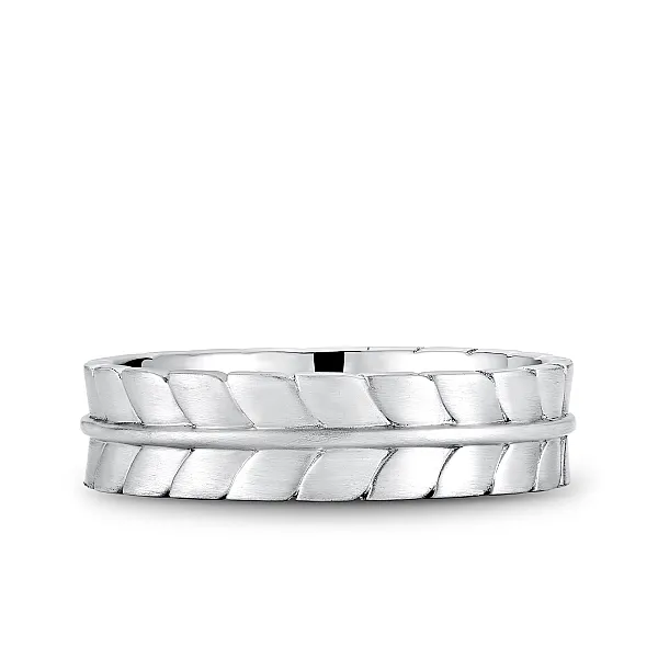Frosted Top white gold wedding band Image 2 Frontenac Jewellers Kingston, ON