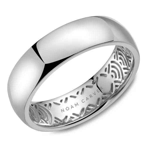 plain dome white gold wedding band  Frontenac Jewellers Kingston, ON