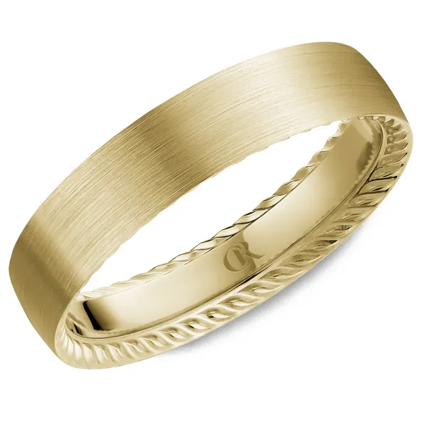 Men's 14K Yellow Gold Wedding Band(sandaper finish) Frontenac Jewellers Kingston, ON