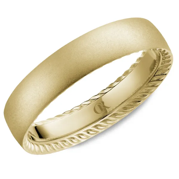 Men's 14K Yellow Gold Wedding Band (sandblast) Frontenac Jewellers Kingston, ON