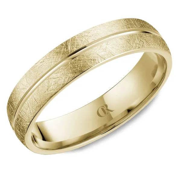 Men’s 14K Yellow Gold Diamond-Cut Wedding Band Frontenac Jewellers Kingston, ON