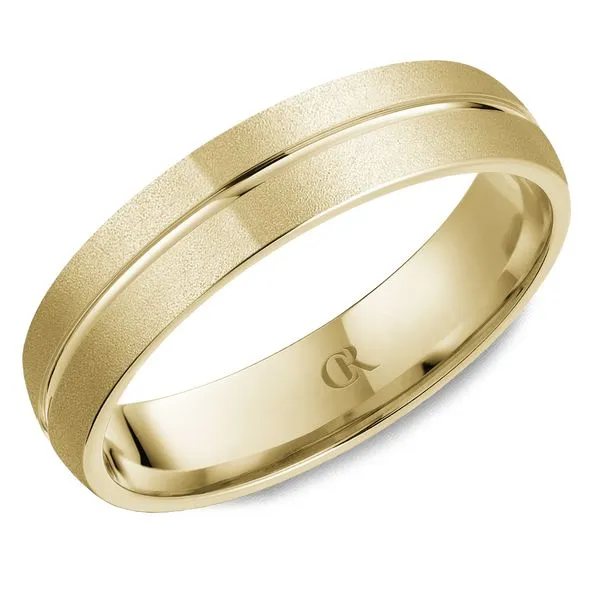 Men’s 14K Yellow Gold Sand Blast Wedding Band Frontenac Jewellers Kingston, ON