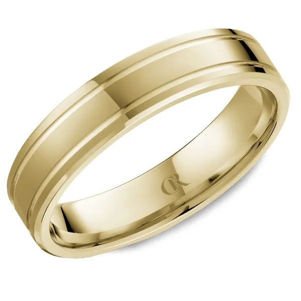 Men's 14K Yellow Gold Wedding Band – 5mm Polish Finish Image 2 Frontenac Jewellers Kingston, ON