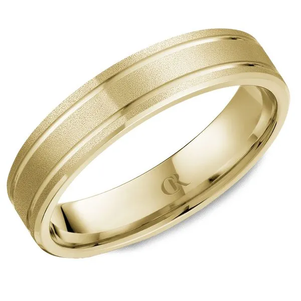 Men's 14K Yellow Gold Wedding Band – 5mmSandblast Finish Frontenac Jewellers Kingston, ON