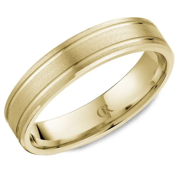 Men's 14K Yellow Gold Wedding Band – 5mm Sandpaper Finish Frontenac Jewellers Kingston, ON