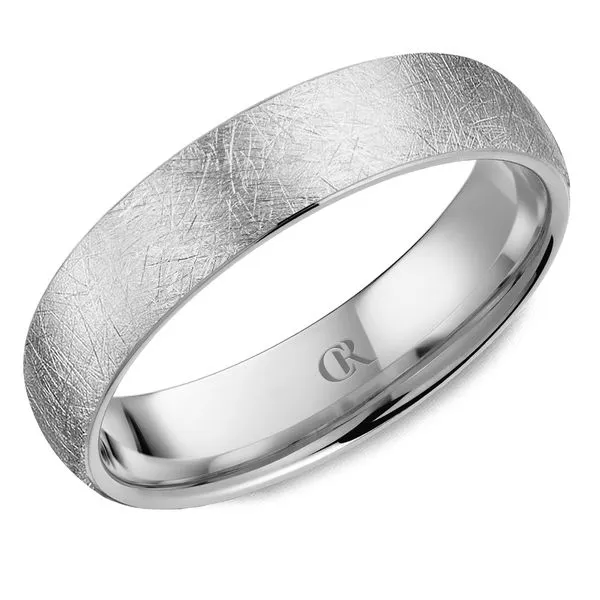 Men’s 14K White Gold Ring – 5mm Diamond-Cut Finish Classic Band Frontenac Jewellers Kingston, ON