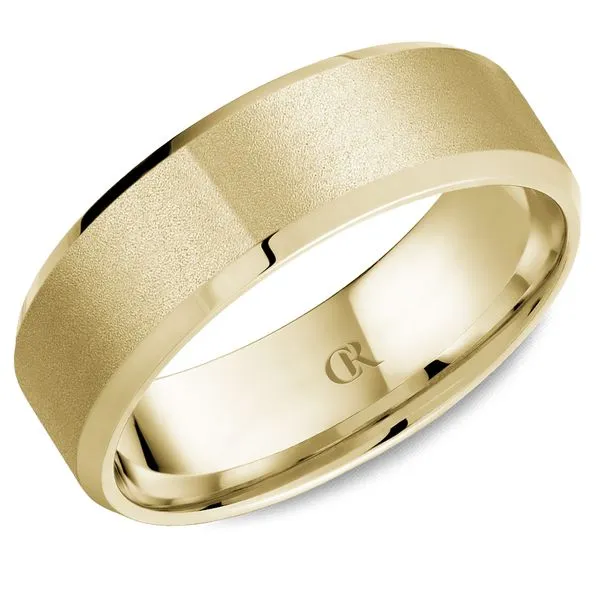 14K Yellow Gold Men's Wedding Band – 7mm (Sandblast Finish) Frontenac Jewellers Kingston, ON