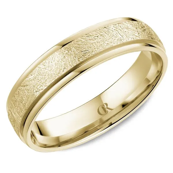 14K Yellow Gold Men's Wedding Band – 5mm (Diamond-Cut Finish) Frontenac Jewellers Kingston, ON