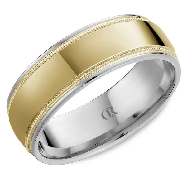 14K Two-Tone Gold 7mm Wedding Band with High Polish Finish Frontenac Jewellers Kingston, ON