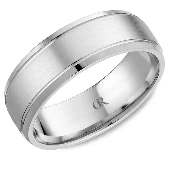14K White Gold 7mm Wedding Band with Sandpaper Finish Frontenac Jewellers Kingston, ON