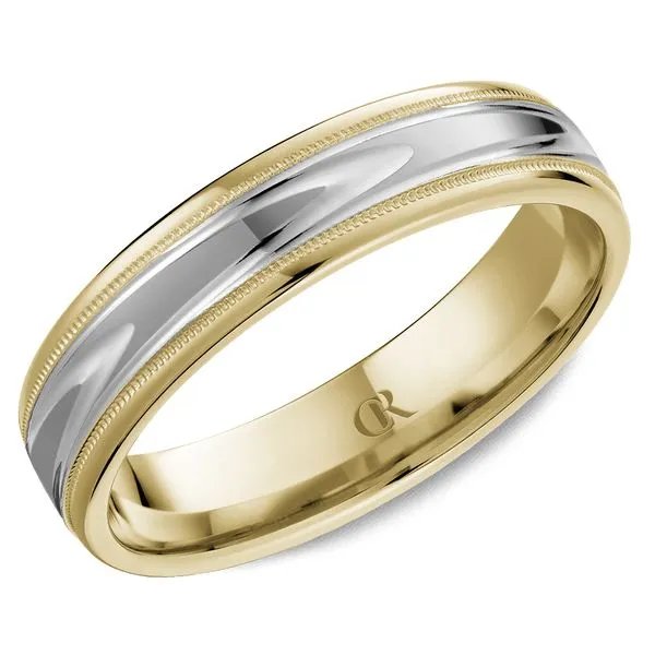 5mm Two-Tone Men's Wedding Band with High Polish Finish Frontenac Jewellers Kingston, ON