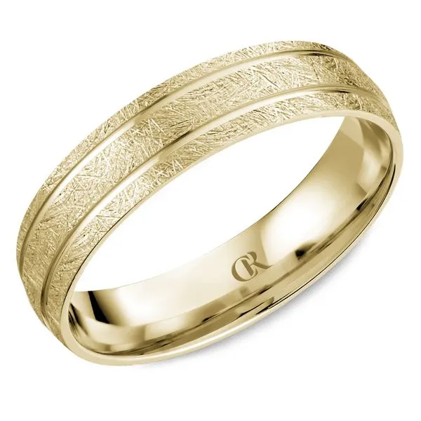 14K Yellow Gold 5mm Diamond-Cut Band with Double Groove Design Frontenac Jewellers Kingston, ON