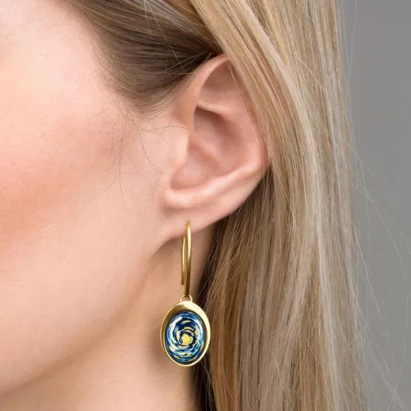 24kt gold-plated Freywille Waterdrops Earrings Image 2 Frontenac Jewellers Kingston, ON