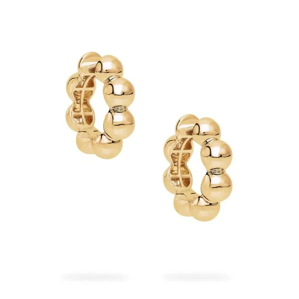 Birks Essentials Yellow Gold Beaded Hoops Frontenac Jewellers Kingston, ON