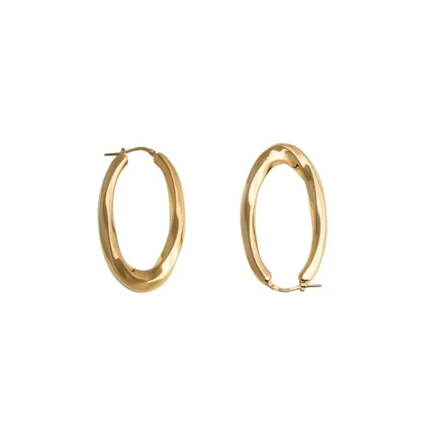 JD 14K Yellow Gold Oval Loop Earrings Frontenac Jewellers Kingston, ON