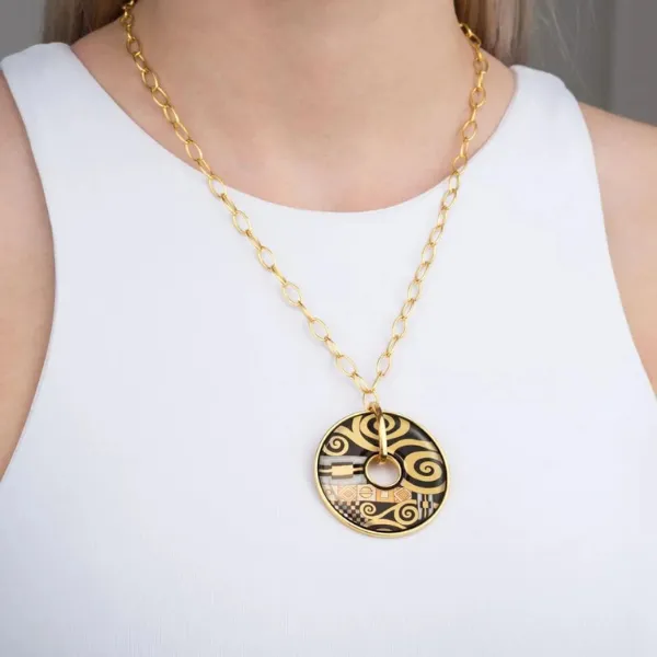 24k Gold Plating enameld pendant Image 2 Frontenac Jewellers Kingston, ON