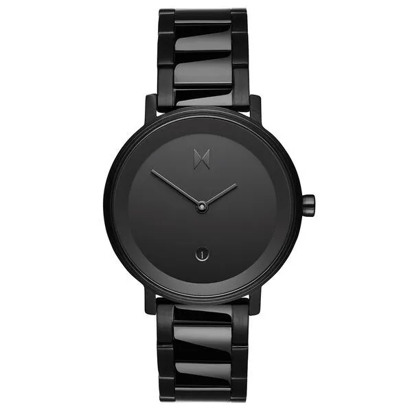 Signature II Obsidian Raven Black Stainless Steel Bracelet Watch 34mm Frontenac Jewellers Kingston, ON