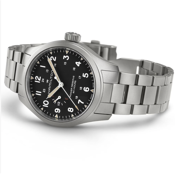 Hamilton Khaki Field Mechanical Power Reserve 40mm Image 2 Frontenac Jewellers Kingston, ON