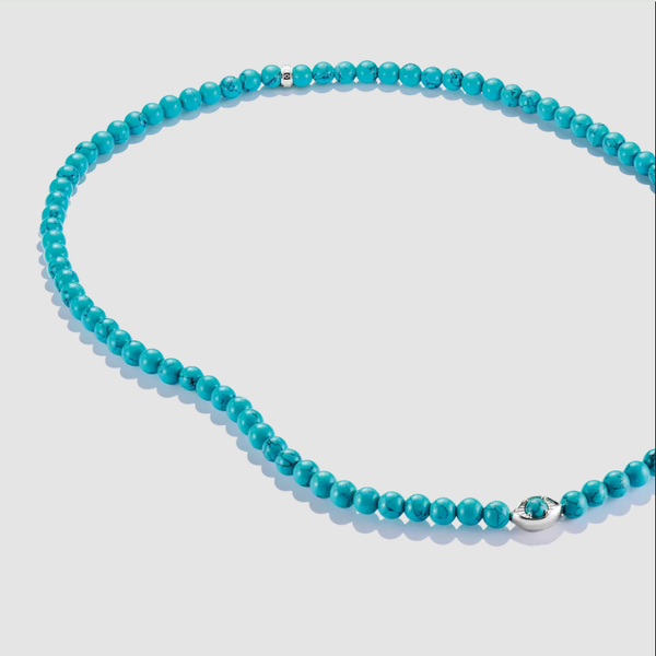 Silver Necklace with Turquoise Eye Beads Elyndra Image 2 Frontenac Jewellers Kingston, ON