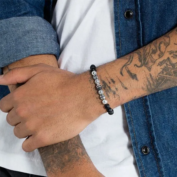 Silver Bracelet skull Image 2 Frontenac Jewellers Kingston, ON