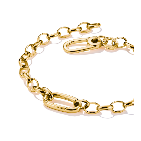 TS Charm bracelet with Connect link gold-plated Image 2 Frontenac Jewellers Kingston, ON