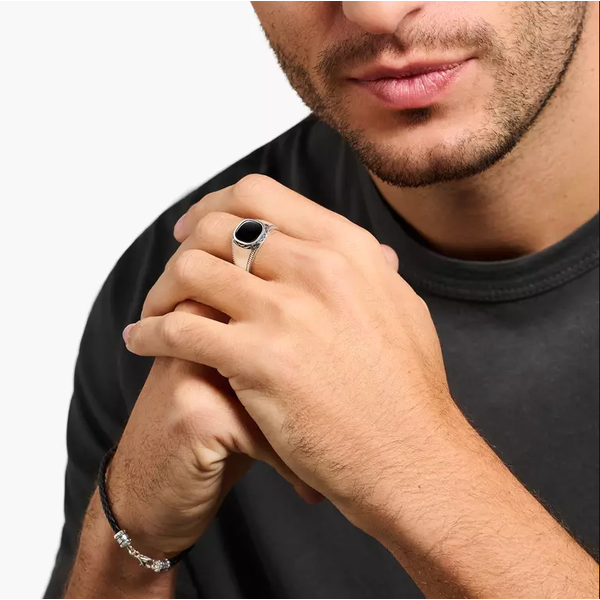 Thomas Sabo Men's Signet Ring Image 2 Frontenac Jewellers Kingston, ON