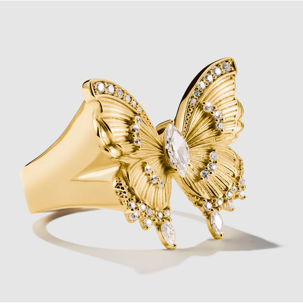 Thomas Sabo Women's Gold-Plated Cocktail Butterfly Ring Frontenac Jewellers Kingston, ON