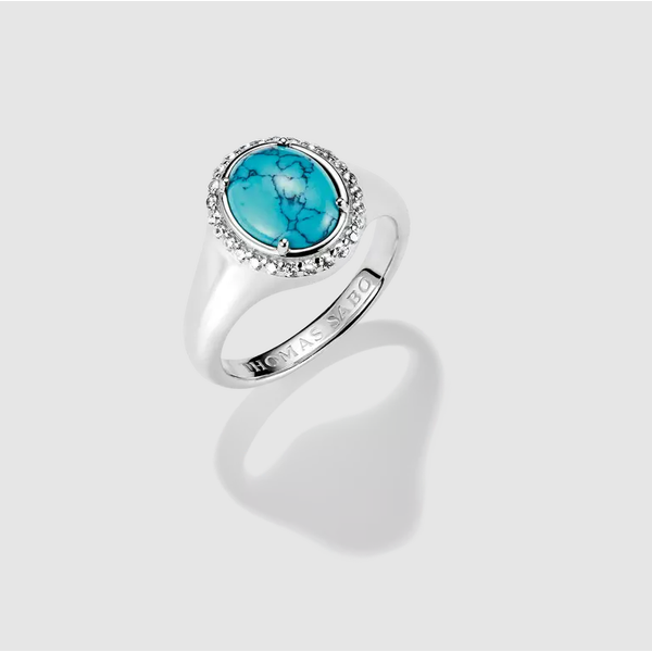 Thomas Sabo Ladies' Round Turqoise Ring Frontenac Jewellers Kingston, ON