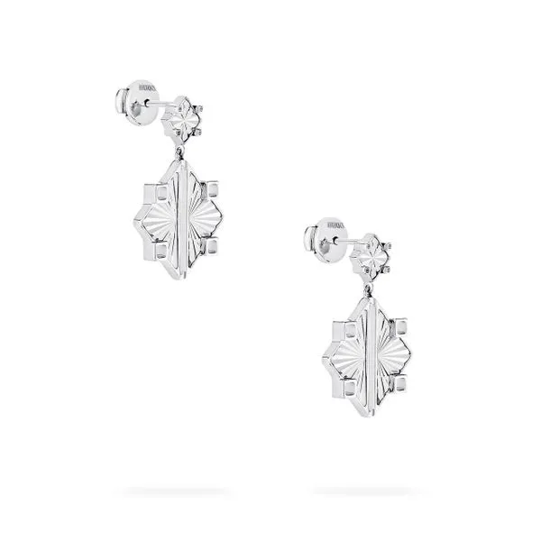Birks Muse® Guilloché Sterling Silver Drop Earrings Image 2 Frontenac Jewellers Kingston, ON